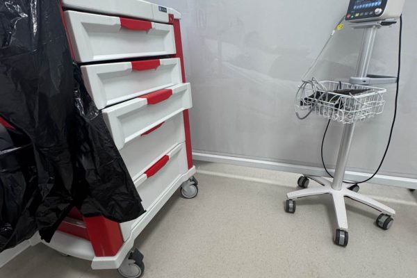 The room in the hospital where they ran some tests.